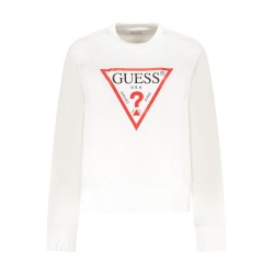 GUESS JEANS FELPA SENZA ZIP DONNA BIANCO