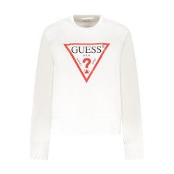 GUESS JEANS FELPA SENZA ZIP DONNA BIANCO