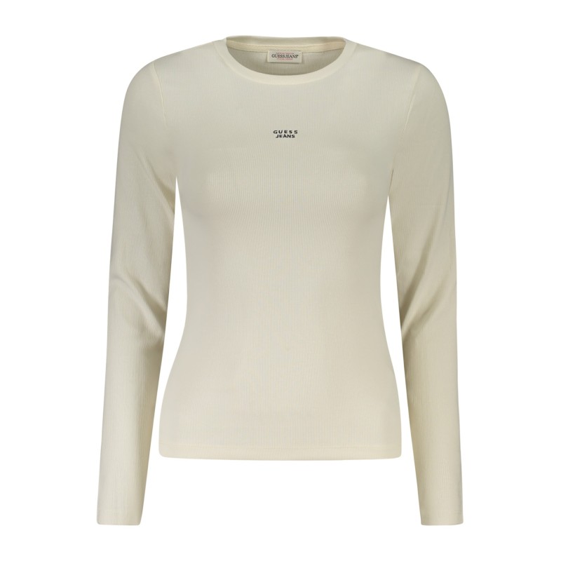 GUESS JEANS T-SHIRT MANICHE LUNGHE DONNA BIANCO