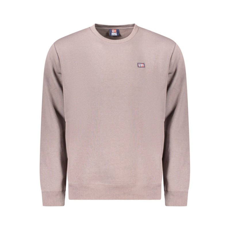 NORWAY 1963 FELPA SENZA ZIP UOMO MARRONE