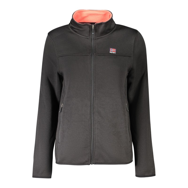 NORWAY 1963 FELPA CON ZIP DONNA NERO