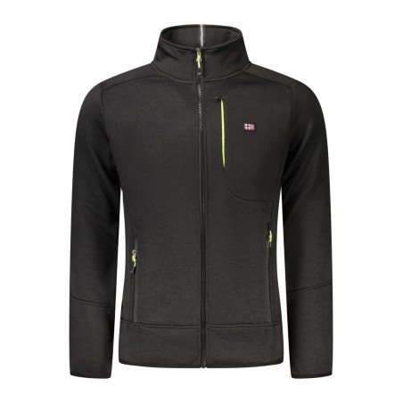 NORWAY 1963 FELPA CON ZIP UOMO NERO