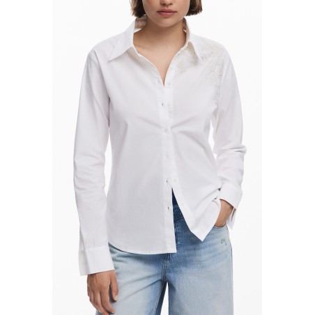 DESIGUAL CAMICIA MANICHE LUNGHE DONNA BIANCO