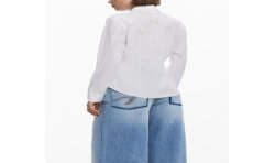DESIGUAL CAMICIA MANICHE LUNGHE DONNA BIANCO