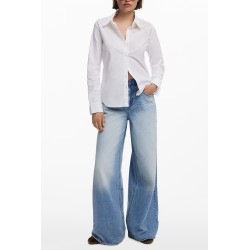 DESIGUAL CAMICIA MANICHE LUNGHE DONNA BIANCO