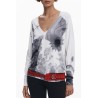 DESIGUAL MAGLIA DONNA BIANCO