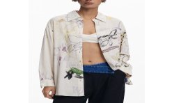 DESIGUAL CAMICIA MANICHE LUNGHE DONNA BIANCO