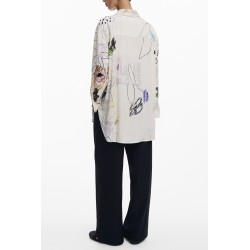 DESIGUAL CAMICIA MANICHE LUNGHE DONNA BIANCO