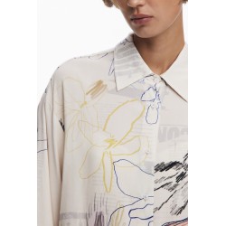 DESIGUAL CAMICIA MANICHE LUNGHE DONNA BIANCO