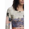 DESIGUAL T-SHIRT MANICHE LUNGHE DONNA BEIGE
