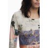 DESIGUAL T-SHIRT MANICHE LUNGHE DONNA BEIGE