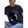 DESIGUAL T-SHIRT MANICHE CORTE DONNA NERO