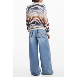 DESIGUAL MAGLIA DONNA BIANCO