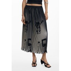 DESIGUAL GONNA LUNGA DONNA NERO