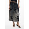 DESIGUAL GONNA LUNGA DONNA NERO