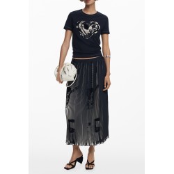 DESIGUAL GONNA LUNGA DONNA NERO