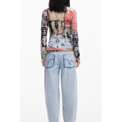 DESIGUAL MAGLIA DONNA ROSA