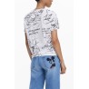 DESIGUAL T-SHIRT MANICHE CORTE DONNA BIANCO