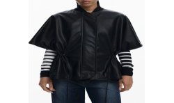 DESIGUAL PONCHO DONNA NERO