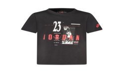 JORDAN T-SHIRT MANICHE CORTE BAMBINO NERO