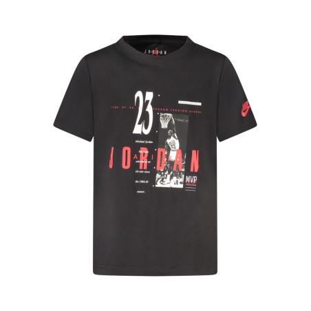JORDAN T-SHIRT MANICHE CORTE BAMBINO NERO