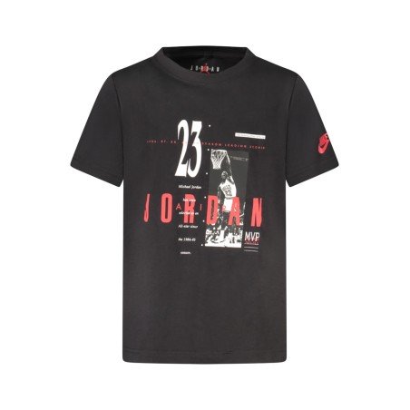 JORDAN T-SHIRT MANICHE CORTE BAMBINO NERO