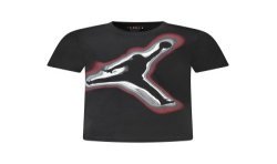 JORDAN T-SHIRT MANICHE CORTE BAMBINO NERO