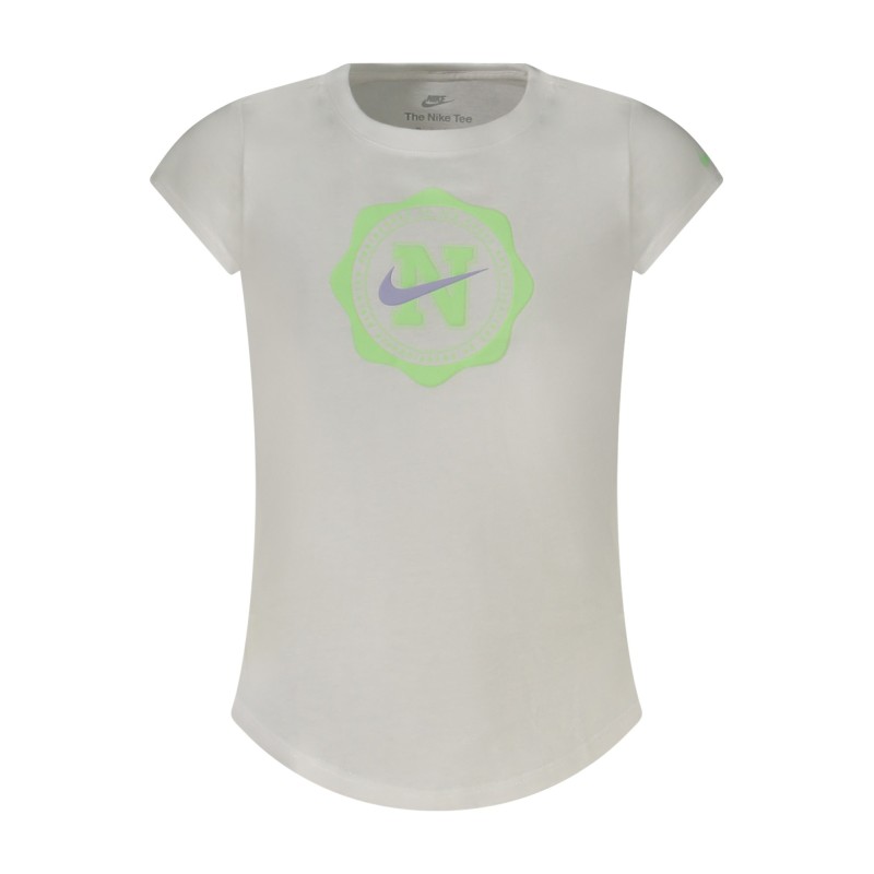 NIKE T-SHIRT MANICHE CORTE BAMBINA BIANCO