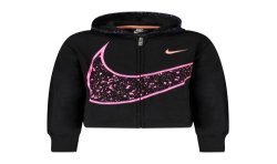 NIKE FELPA CON ZIP BAMBINA NERO