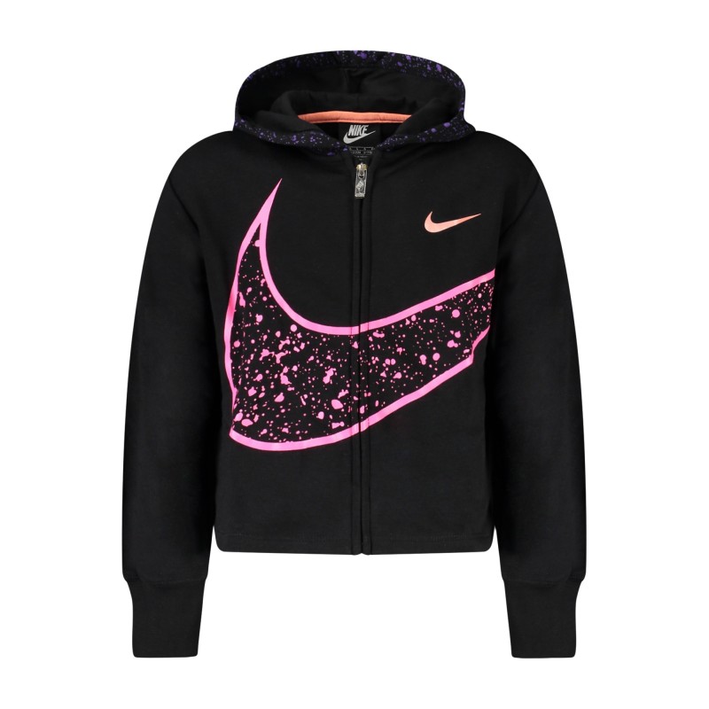 NIKE FELPA CON ZIP BAMBINA NERO