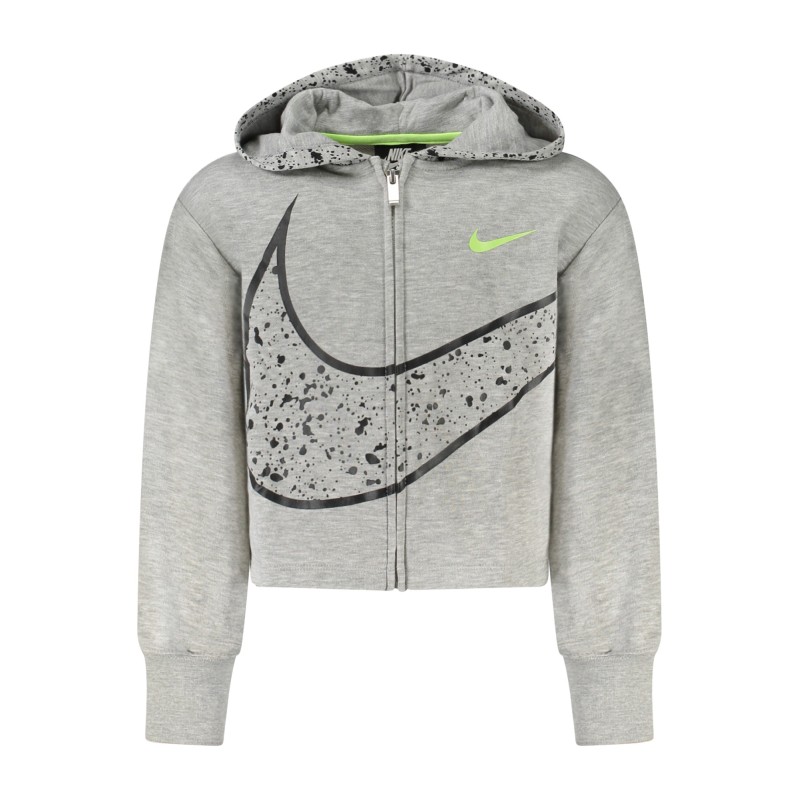NIKE FELPA CON ZIP BAMBINA GRIGIO