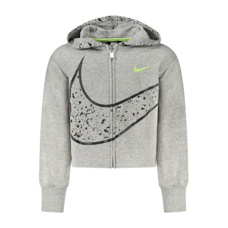 NIKE FELPA CON ZIP BAMBINA GRIGIO