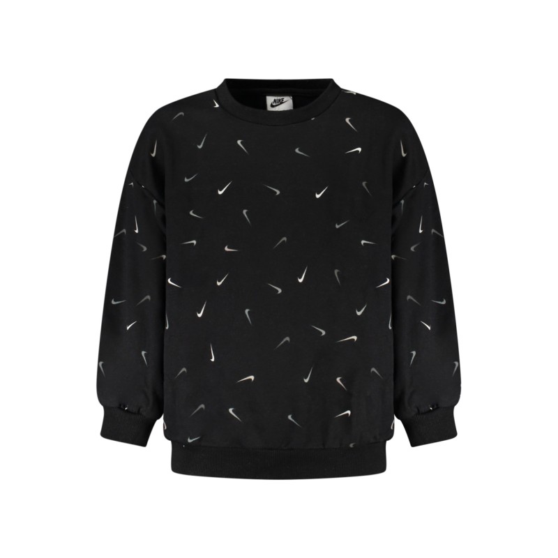 NIKE FELPA SENZA ZIP BAMBINA NERO