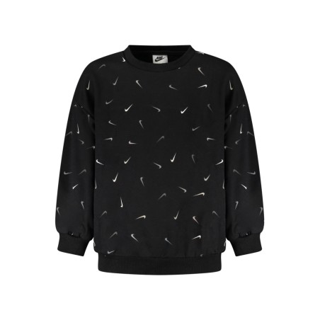 NIKE FELPA SENZA ZIP BAMBINA NERO