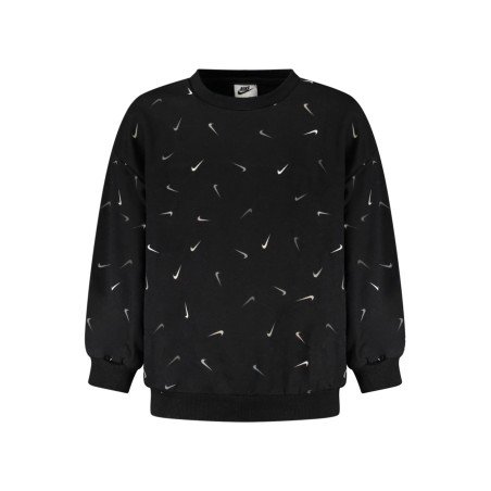 NIKE FELPA SENZA ZIP BAMBINA NERO