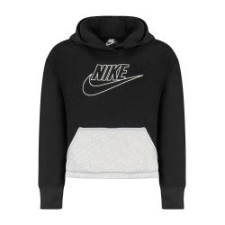 NIKE FELPA SENZA ZIP BAMBINA NERO