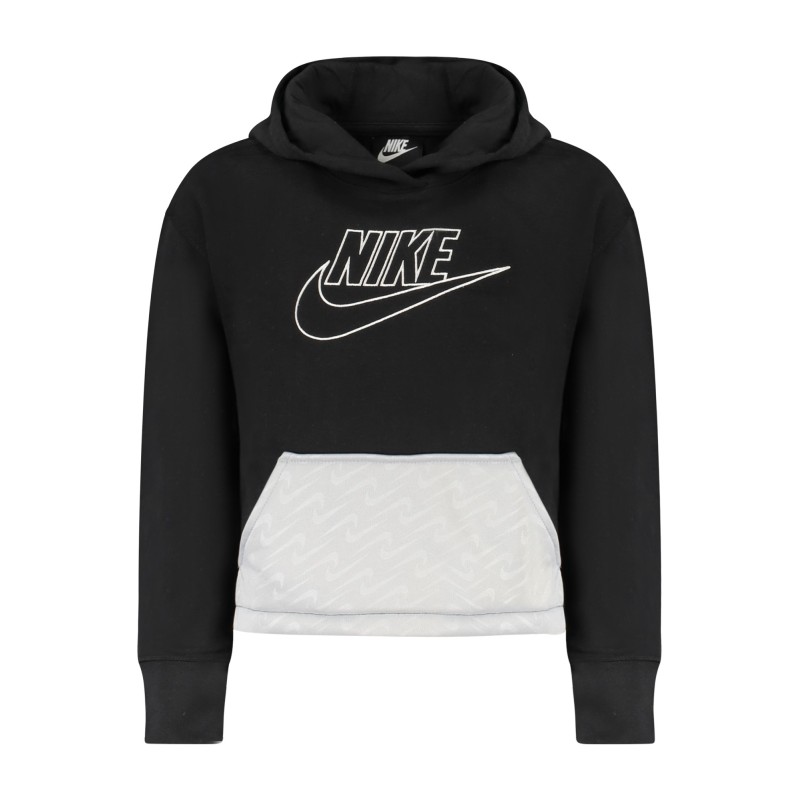 NIKE FELPA SENZA ZIP BAMBINA NERO