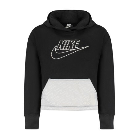 NIKE FELPA SENZA ZIP BAMBINA NERO