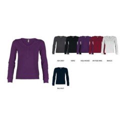 T-Shirt girocollo HARBOUR LADY manica lunga in 100% cotone Jersey pettinato