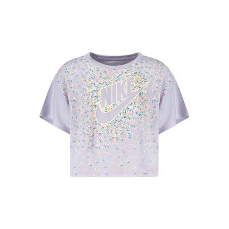 NIKE T-SHIRT MANICHE CORTE BAMBINA VIOLA