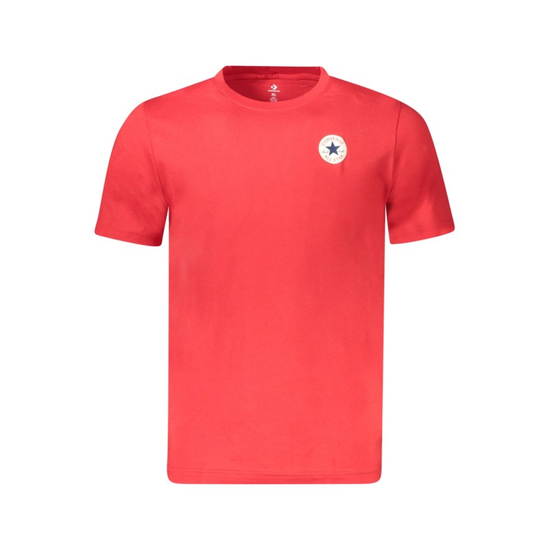 CONVERSE T-SHIRT MANICHE CORTE BAMBINO ROSSO