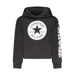 CONVERSE FELPA SENZA ZIP BAMBINA NERO