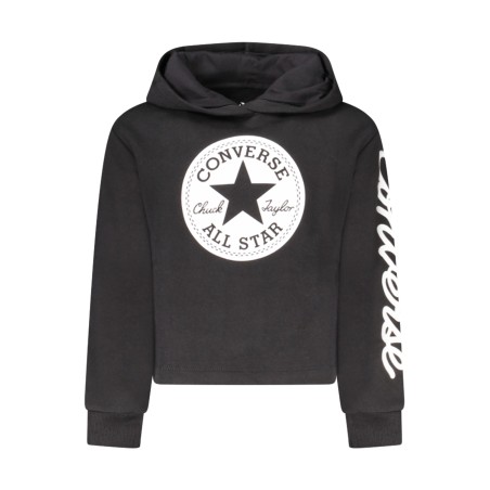 CONVERSE FELPA SENZA ZIP BAMBINA NERO