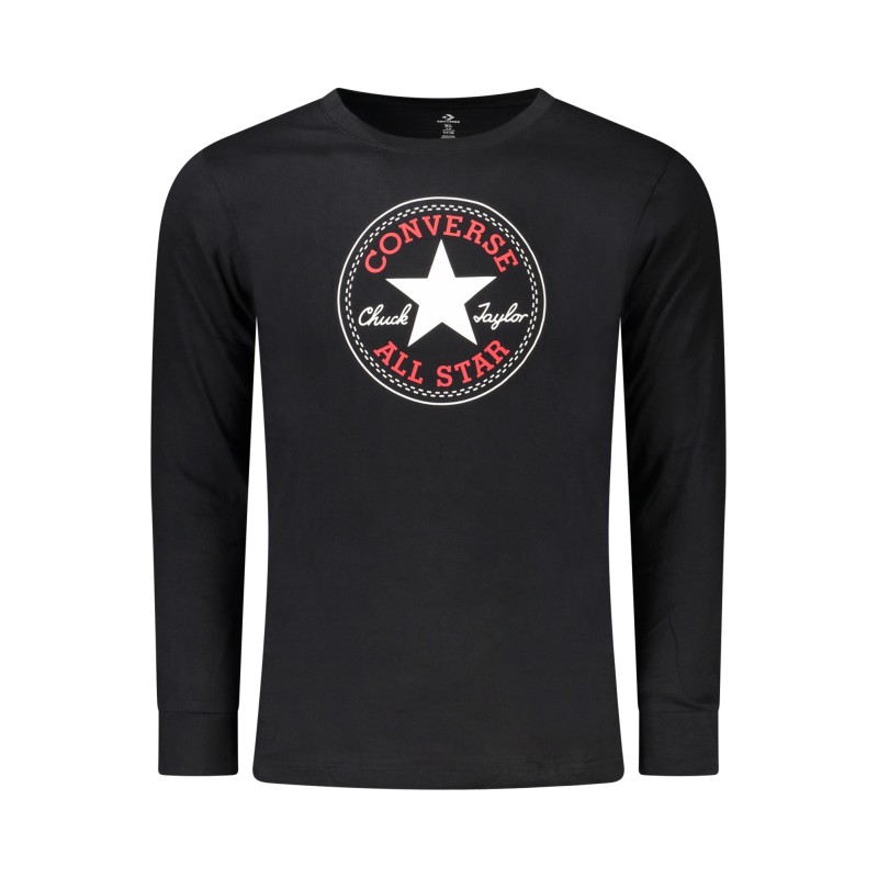 CONVERSE T-SHIRT MANICHE LUNGHE BAMBINO NERO