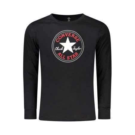 CONVERSE T-SHIRT MANICHE LUNGHE BAMBINO NERO