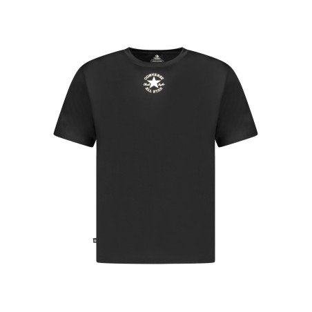 CONVERSE T-SHIRT MANICHE CORTE BAMBINO NERO