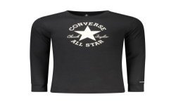 CONVERSE T-SHIRT MANICHE LUNGHE BAMBINO NERO