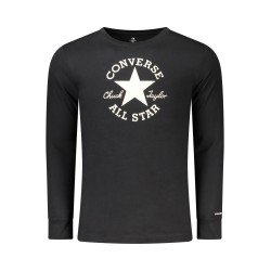 CONVERSE T-SHIRT MANICHE LUNGHE BAMBINO NERO