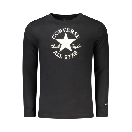 CONVERSE T-SHIRT MANICHE LUNGHE BAMBINO NERO