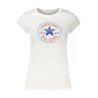 CONVERSE T-SHIRT MANICHE CORTE BAMBINA BIANCO